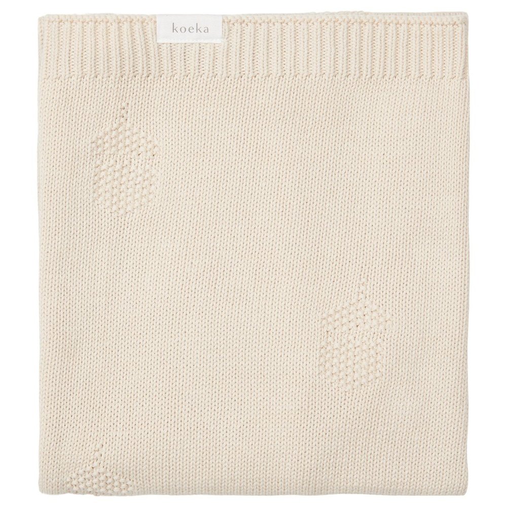 Cradle blanket Nuts - warm white
