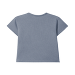 Snug Katoenen T-Shirt Met Borduursel - Indigo