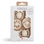 Baby’s eerste Frigg fopspeentjes pakket van 4 - Floral Heart Cream T1