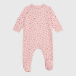 Petit Bateau Babypyjama Van Geruwde Fleece - Roze Appeltjes