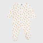 Petit Bateau Fluwelen Babypyjama - Luipaard