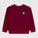 Petit Bateau Effen Katoenen Sweater Voor Kinderen - Donkerrood