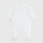 Petit Bateau Katoenen Babypyjama Met Kraag - Blauwe Hartjes