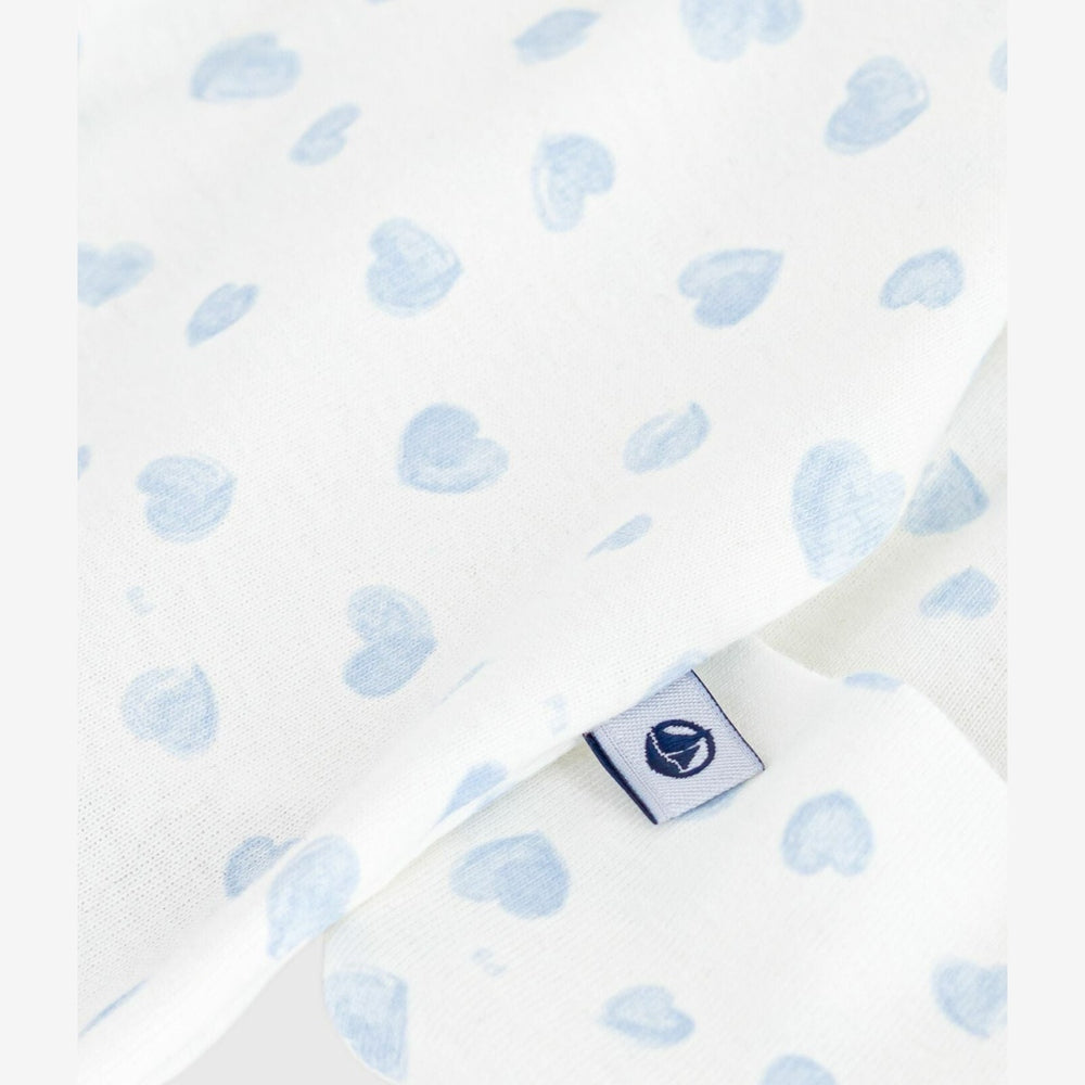 Petit Bateau Katoenen Babypyjama Met Kraag - Blauwe Hartjes