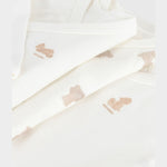 Petit Bateau Set Van 3 Katoenen Rompertjes Met Lange Mouwen - Beertjes