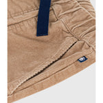 Petit Bateau Effen Fluwelen Rechte Broek Voor Kinderen - Bruin/Beige