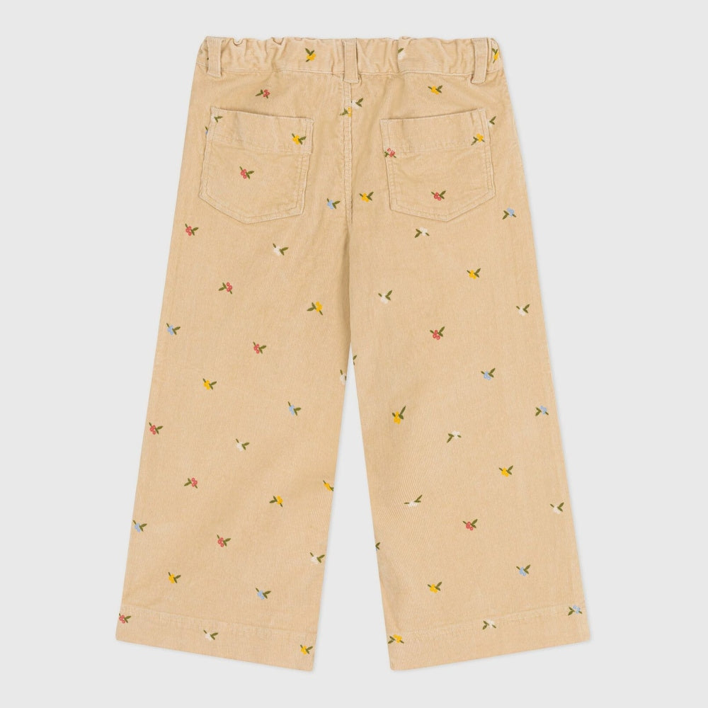 Petit Bateau Fluwelen Broek - Bloemetjes
