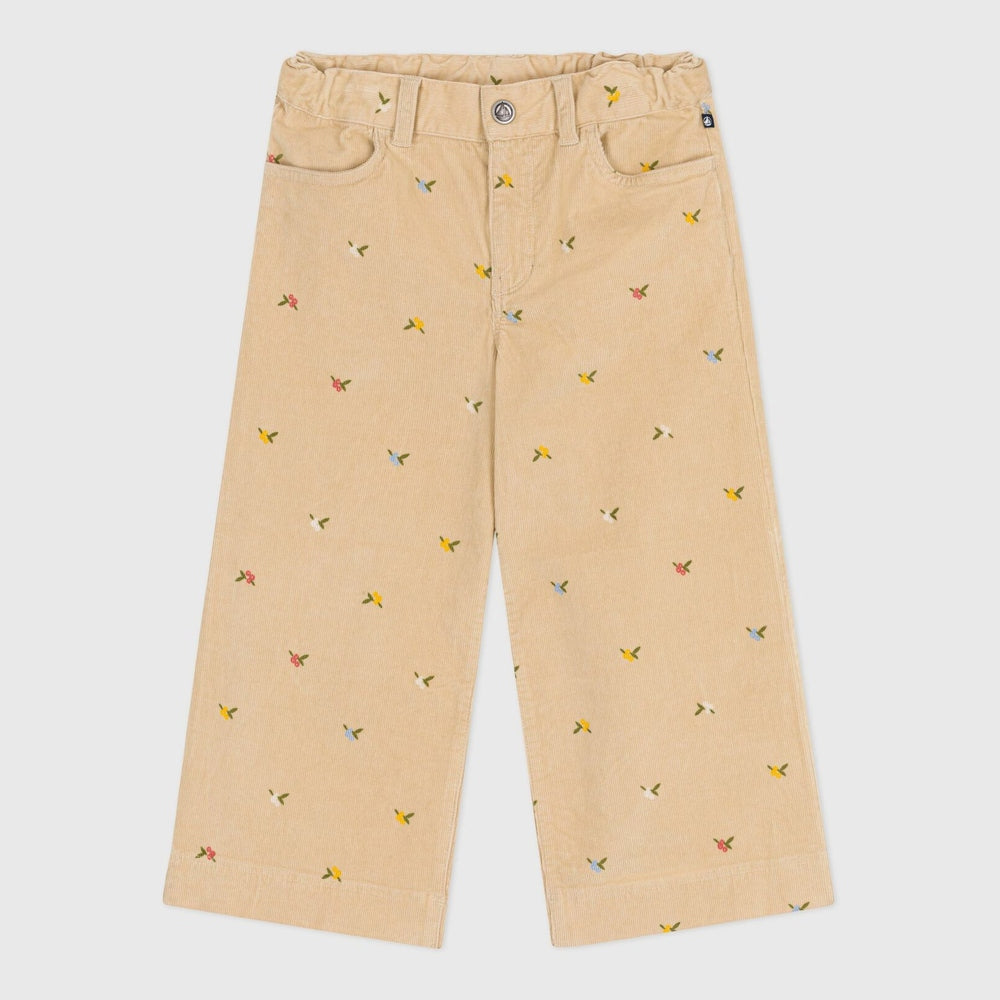 Petit Bateau Fluwelen Broek - Bloemetjes