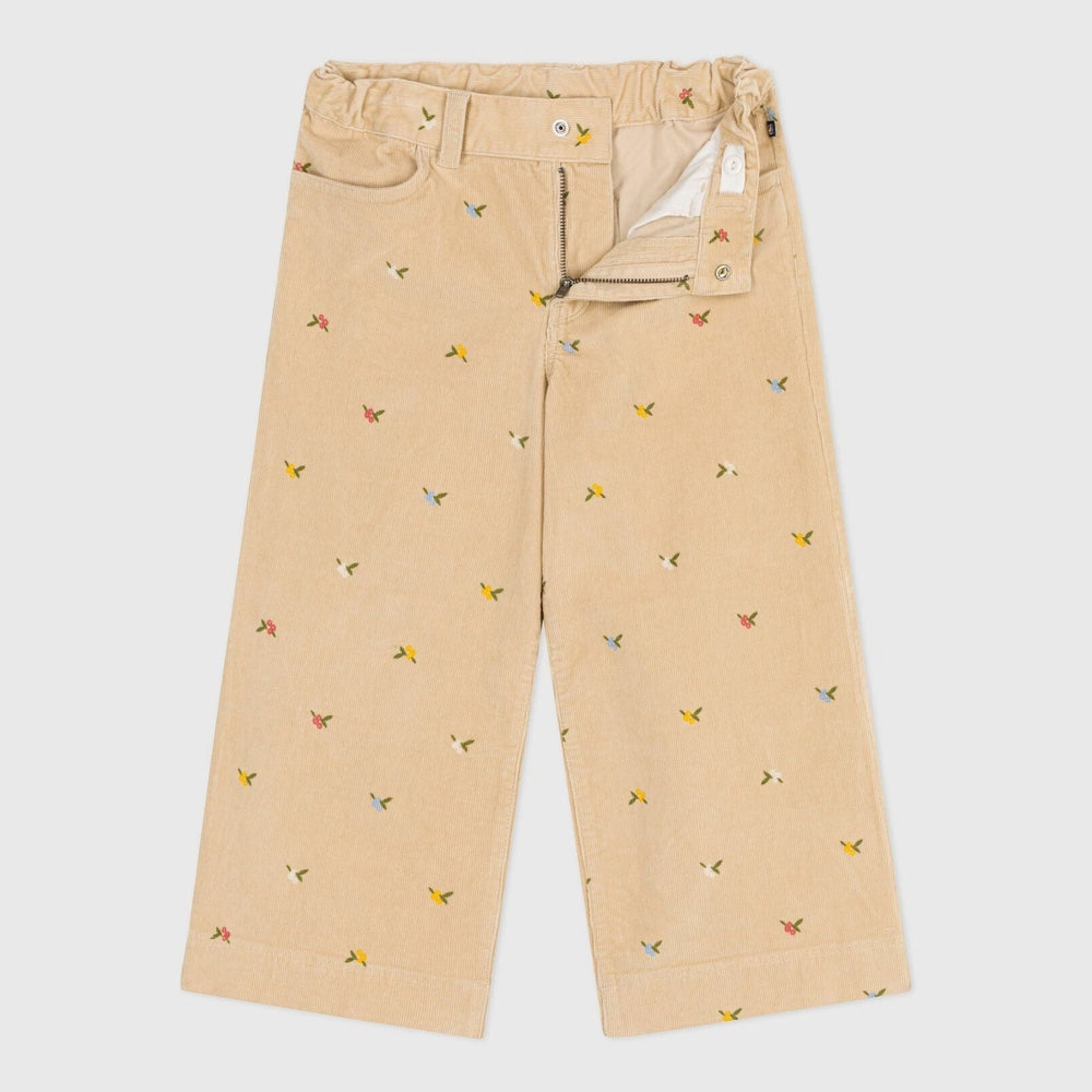 Petit Bateau Fluwelen Broek - Bloemetjes