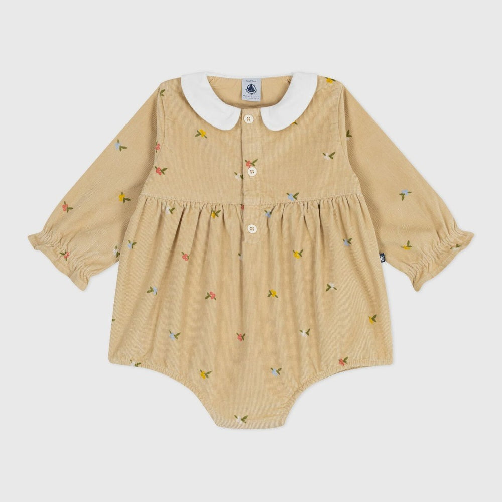 Petit Bateau Fluwelen Babypakje - Bloemetjes