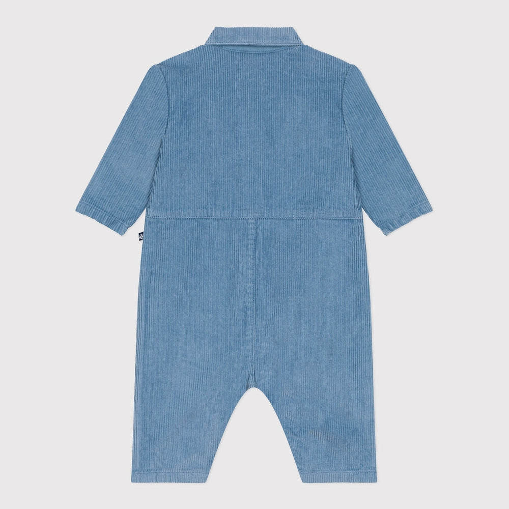 Petit Bateau Fluwelen Babypakje Lang - Blauw