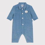 Petit Bateau Fluwelen Babypakje Lang - Blauw