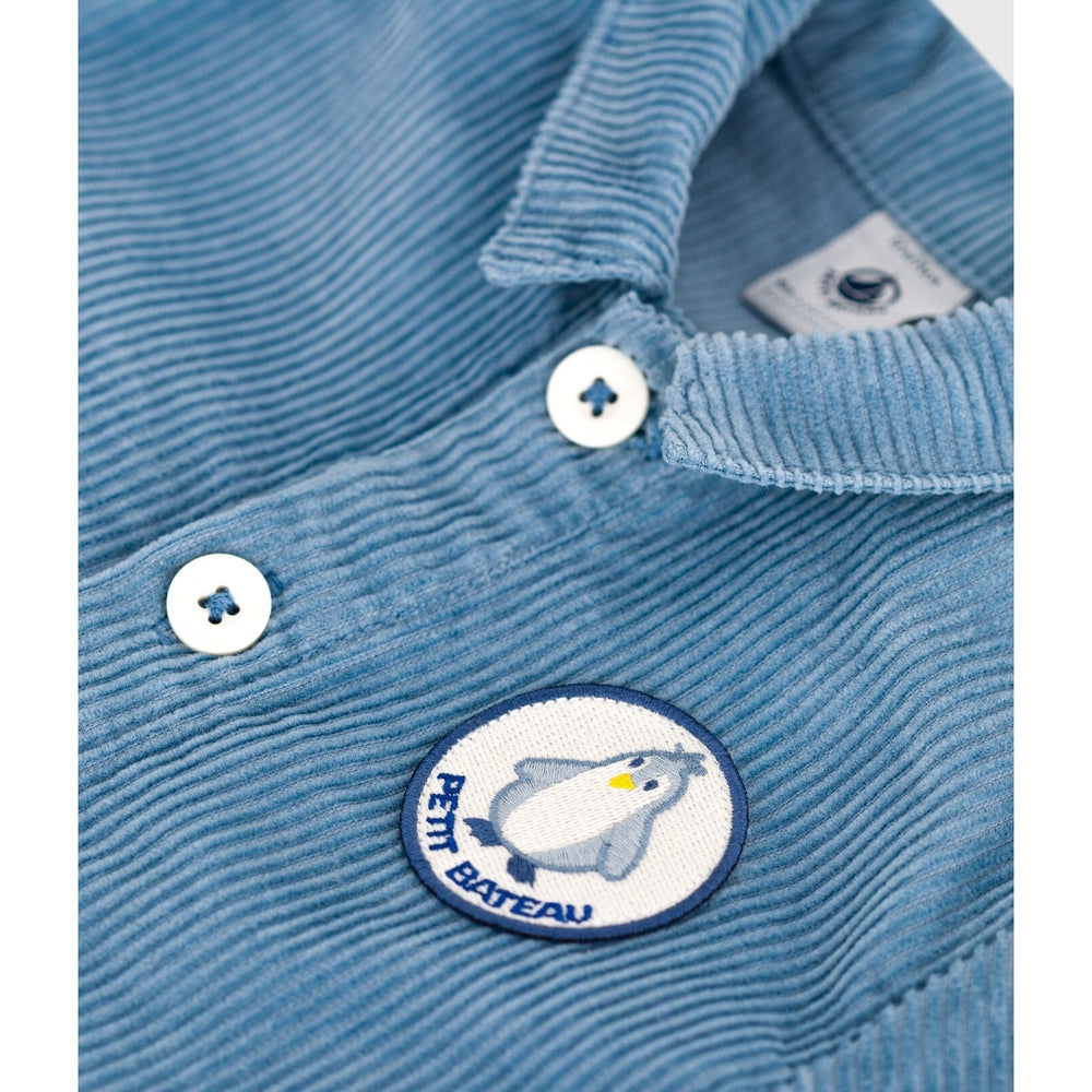 Petit Bateau Fluwelen Babypakje Lang - Blauw