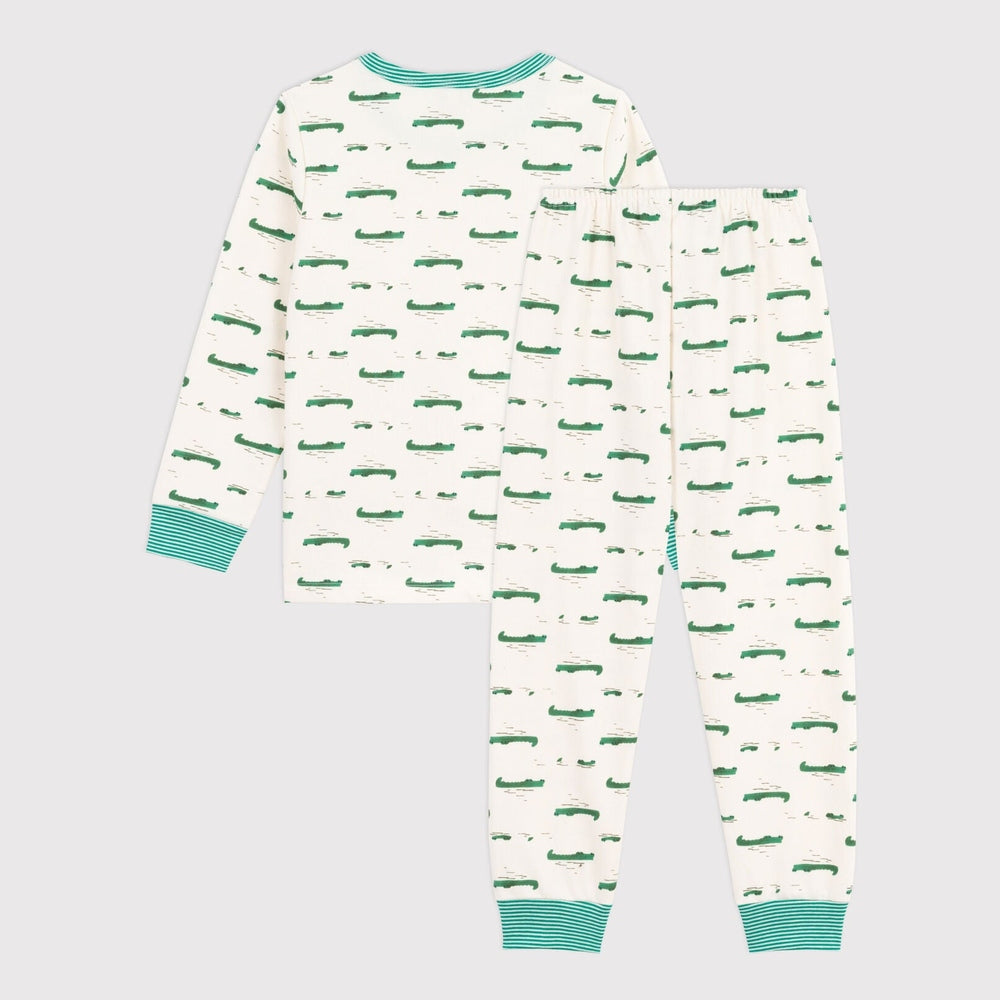 Petit Bateau Kinderpyjama - Krokodillenprint