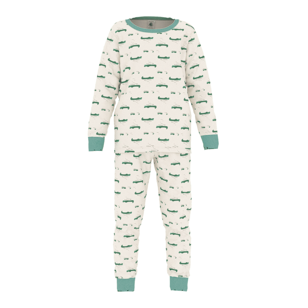 Petit Bateau Kinderpyjama - Krokodillenprint