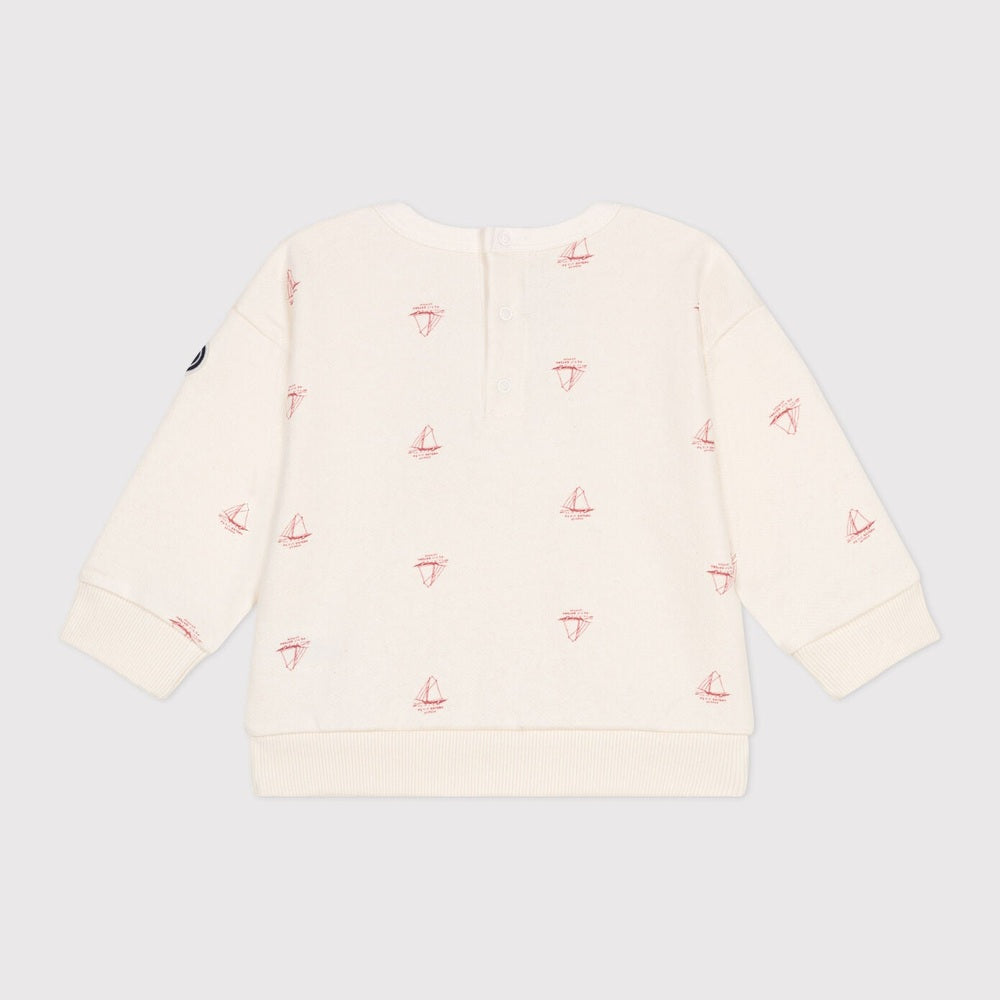 Petit Bateau Baby Sweatshirt Met Vintage Bootprint