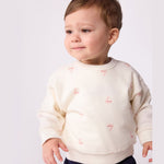 Petit Bateau Baby Sweatshirt Met Vintage Bootprint