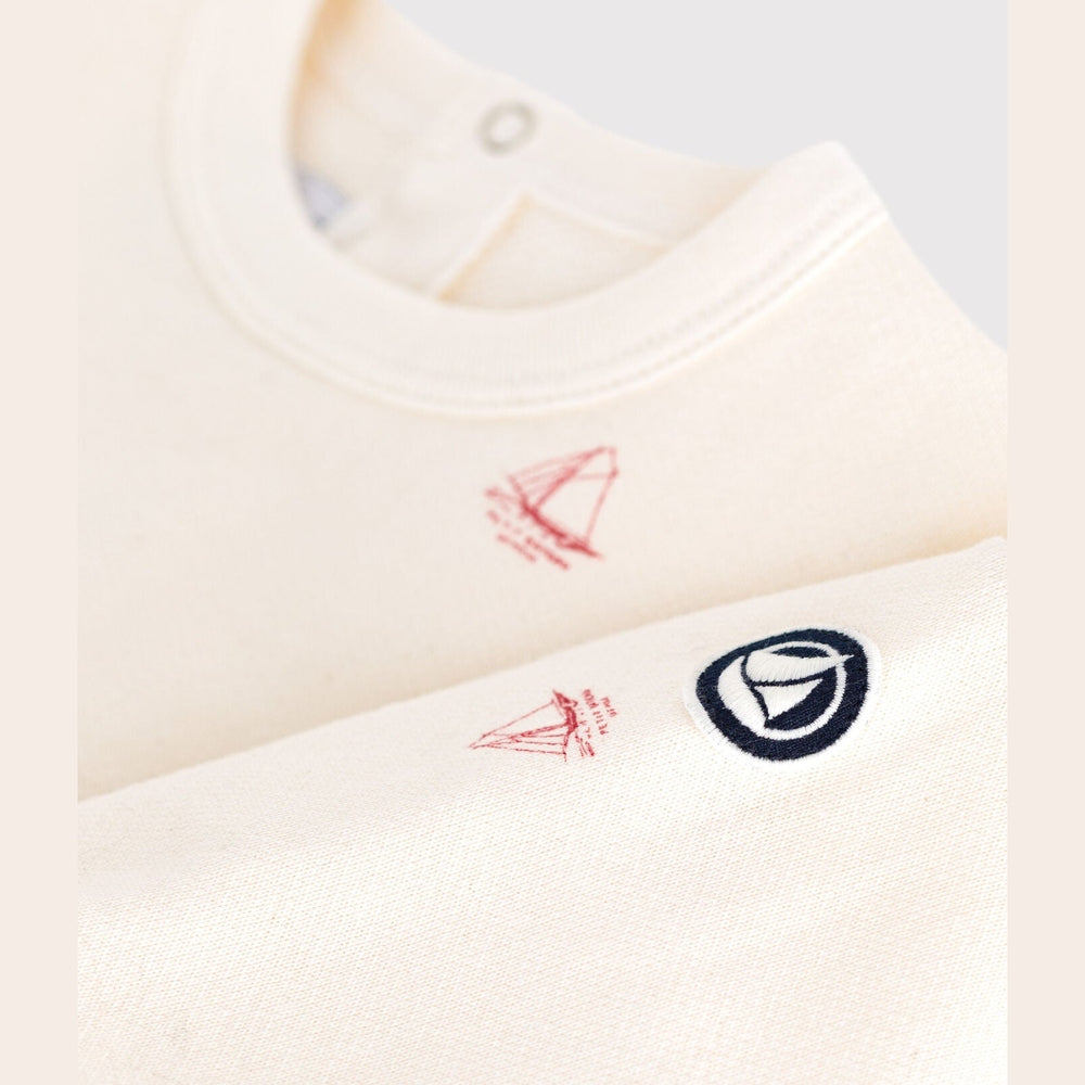 Petit Bateau Baby Sweatshirt Met Vintage Bootprint