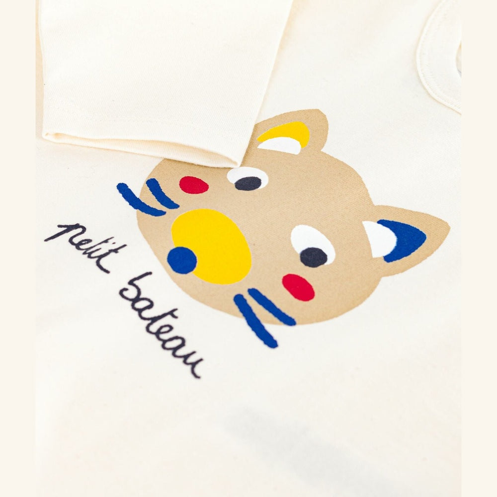 Petit Bateau Katoenen T-shirt Met Lange Mouwen - Kat