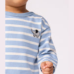 Petit Bateau Katoenen Baby Truitje Met Strepen - Olifant