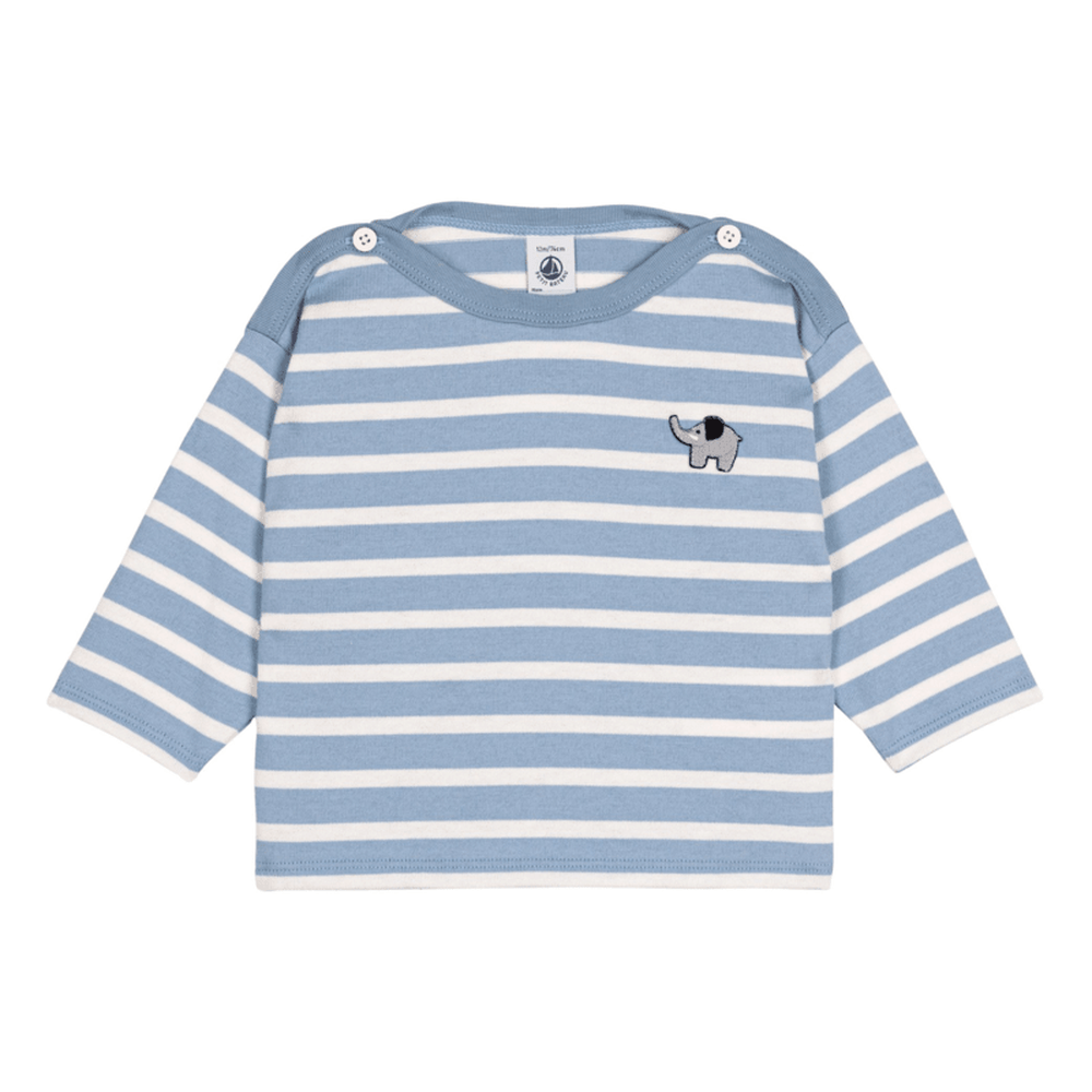 Petit Bateau T-shirt Met Strepen - Olifant