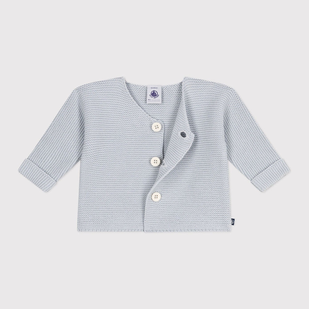 Petit Bateau Gebreid Katoenen Vestje In Ribbelsteek Voor Baby's