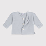 Petit Bateau Gebreid Katoenen Vestje In Ribbelsteek Voor Baby's