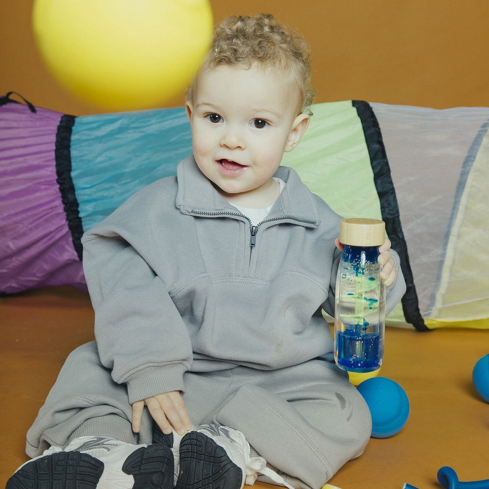 Petit Boum Sensorische Fles Spiraal Blauw