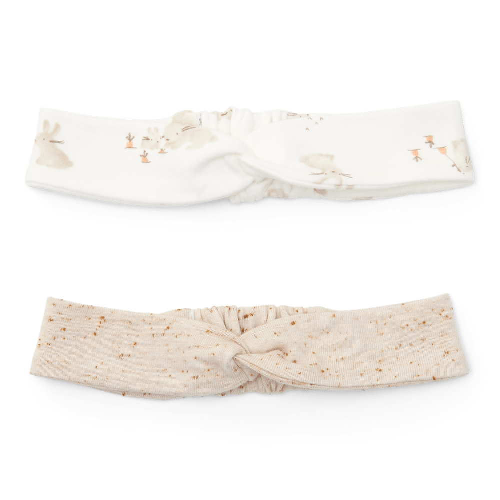 Little Dutch Haarband 2 Pack Newborn Naturals - Sand/ Baby Bunny