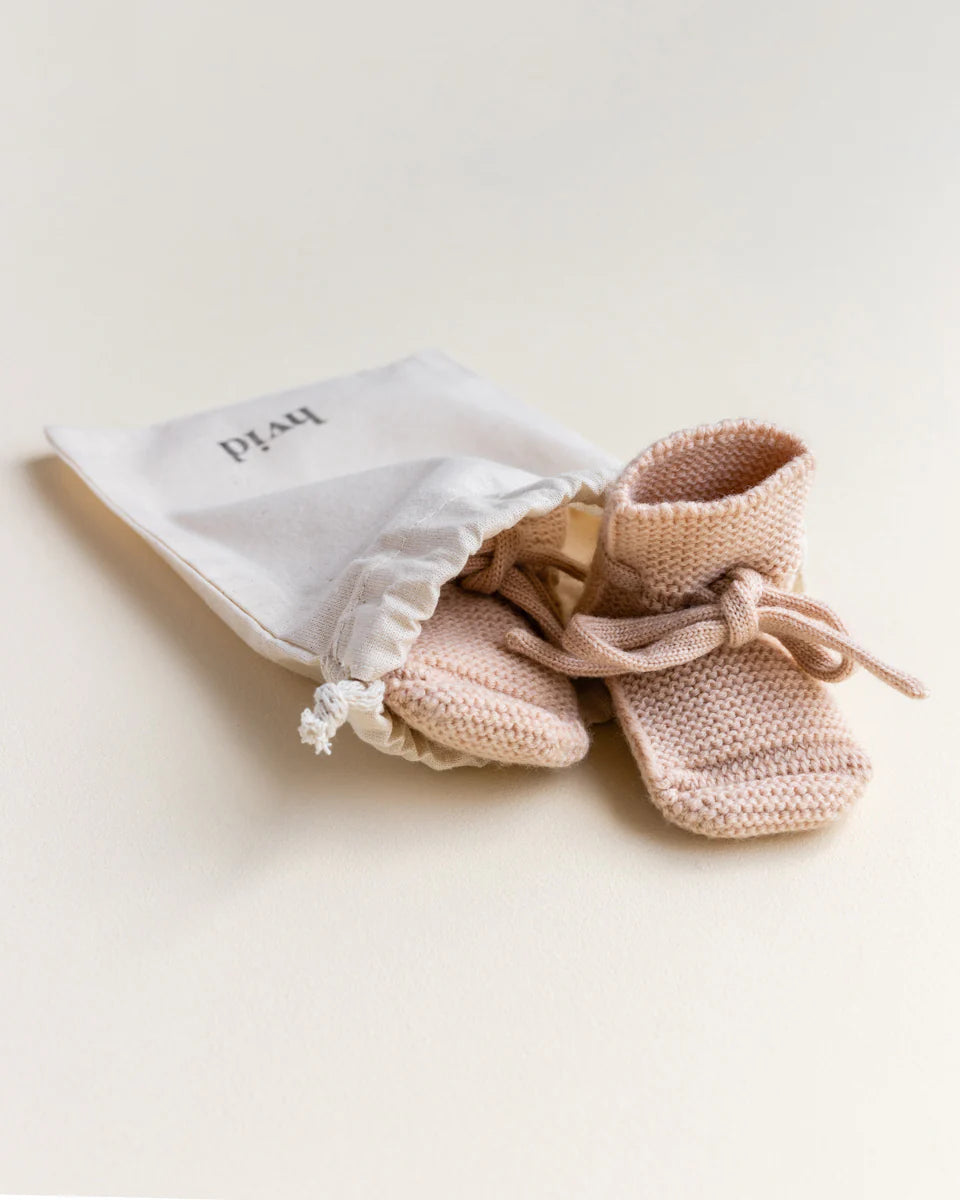 Hvid Original Booties 0-9m - Apricot