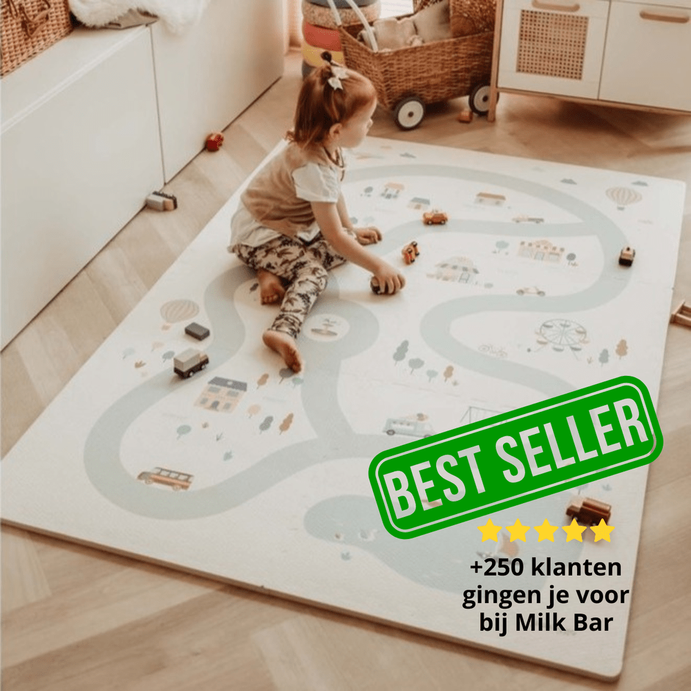 Play&Go Speeltapijt Puzzel - Eevaa 2In1 Puzzelmat/Opbergbox - Village/Terrazzo | Foam