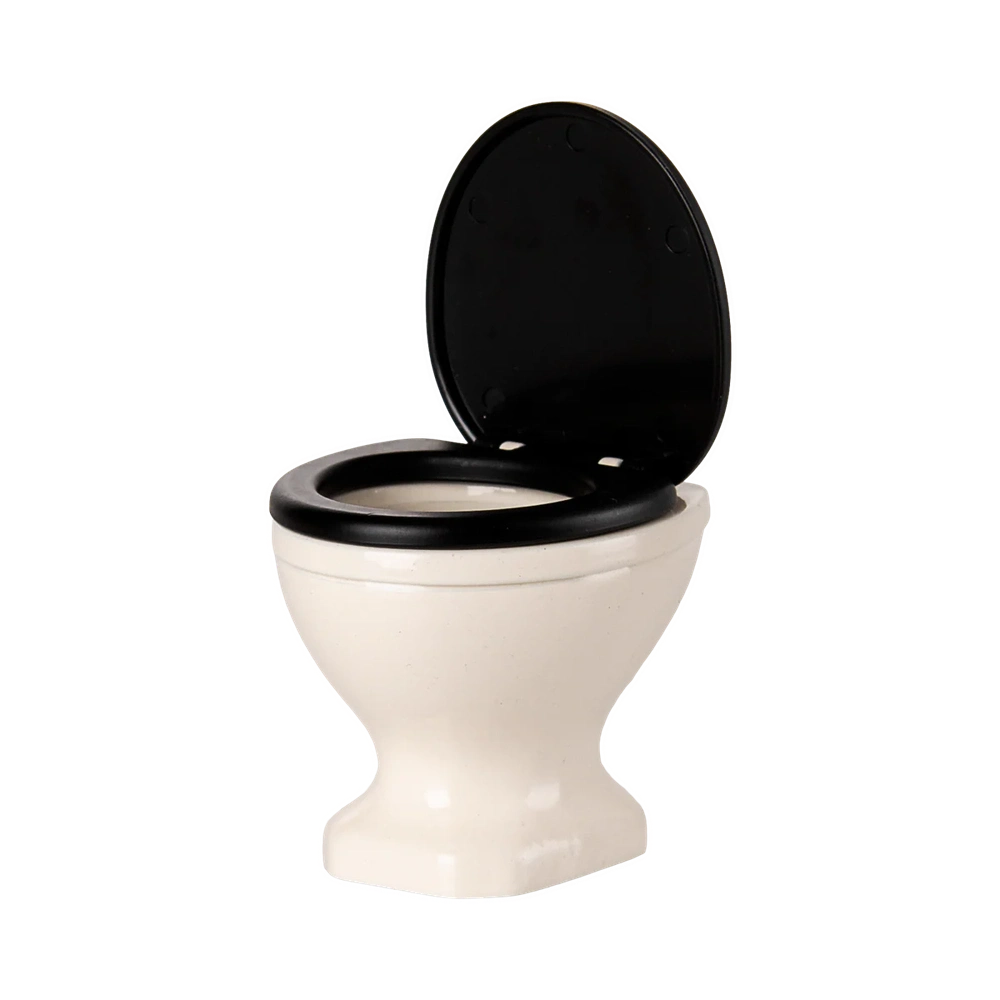 Maileg Toilet - Zwart/Wit