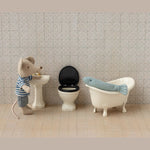 Maileg Toilet - Zwart/Wit