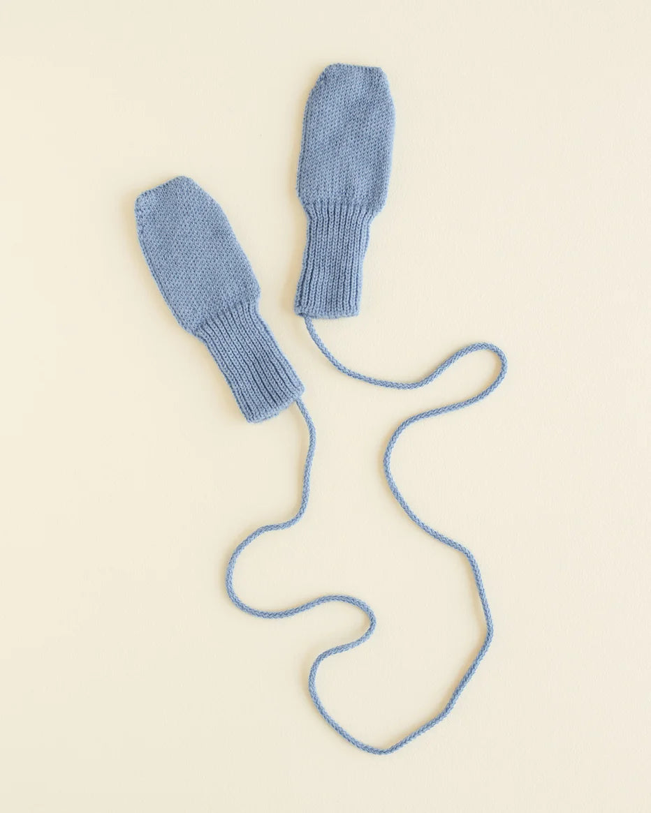 Hvid Wantjes Light Blue (6m - 2j)