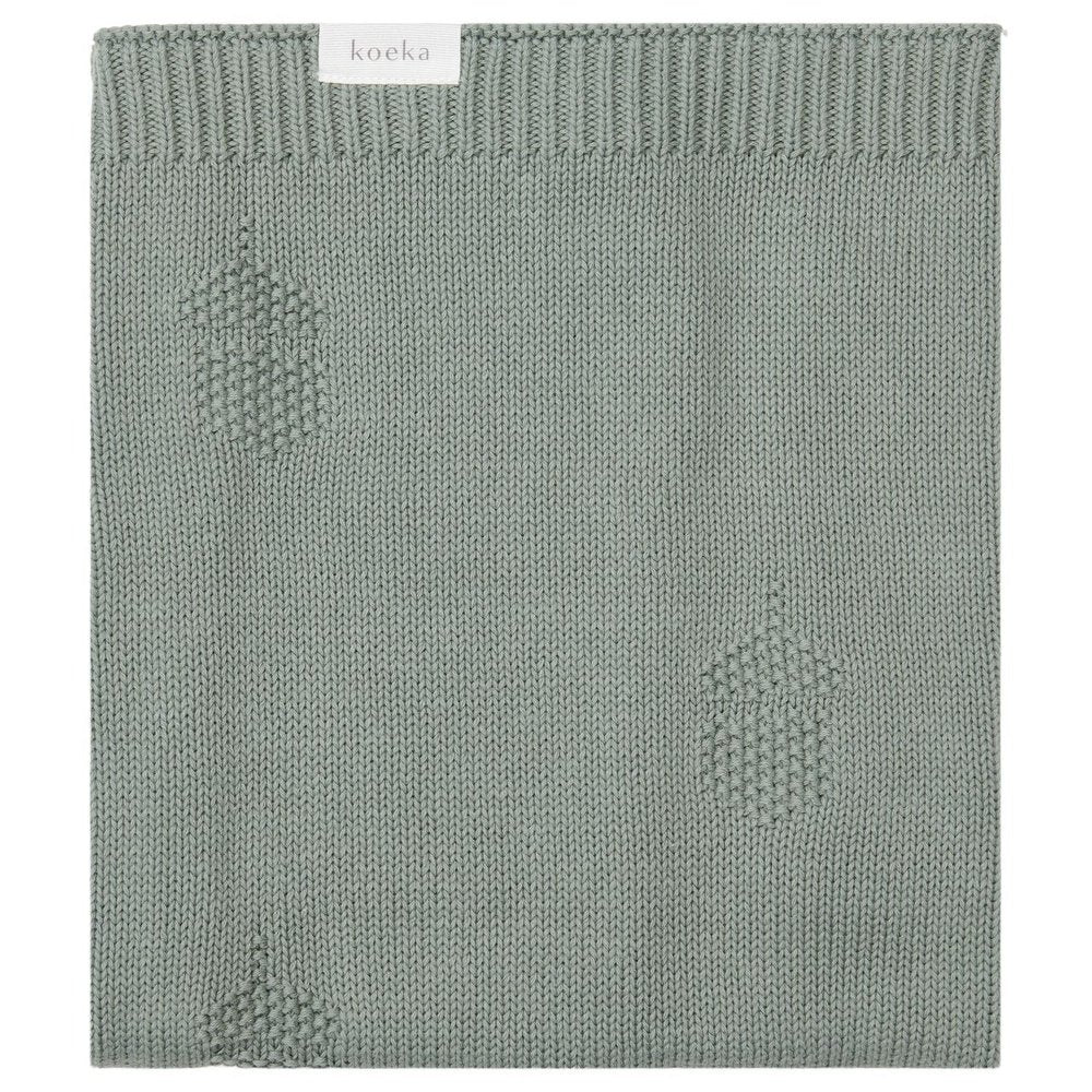Cradle blanket Nuts-shadow green-75x90cm- Koeka