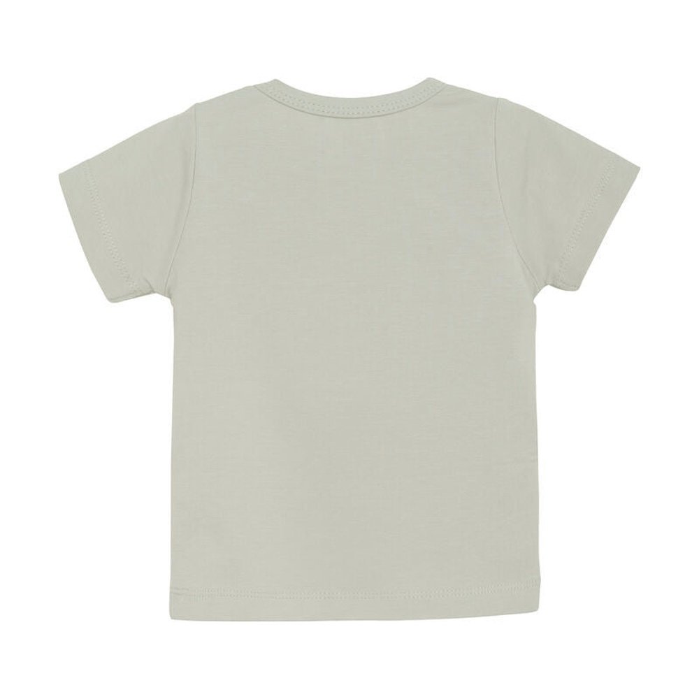 Jersey T-shirt Met Korte Mouwen Van Biokatoen - Giraffe/Mineral Gray