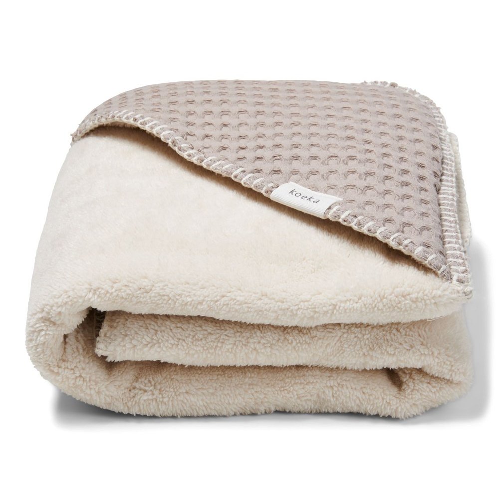 Koeka Wrap Blanket Teddy Waffle - Clay | Swaddle Blanket
