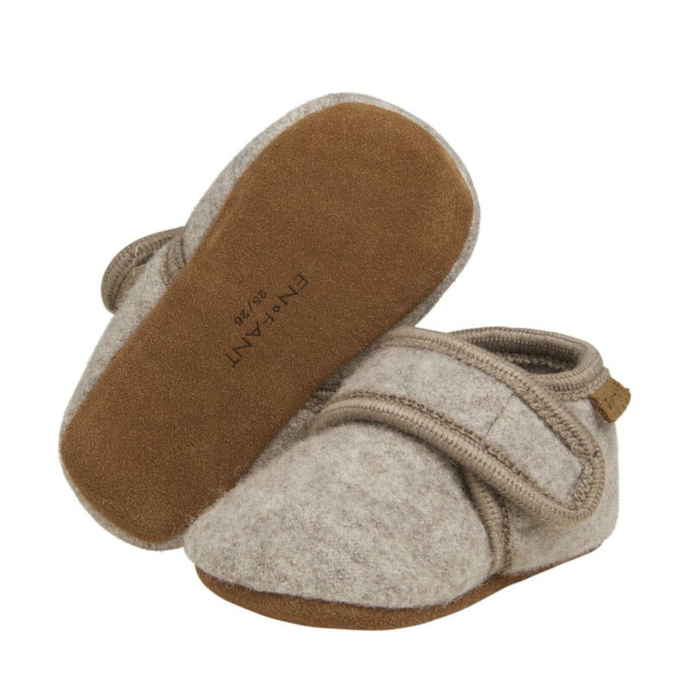 Wollen slippers - sand -
