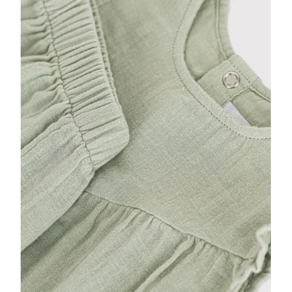 Luchtig katoentetra babyensemble met korte blouse en shortje