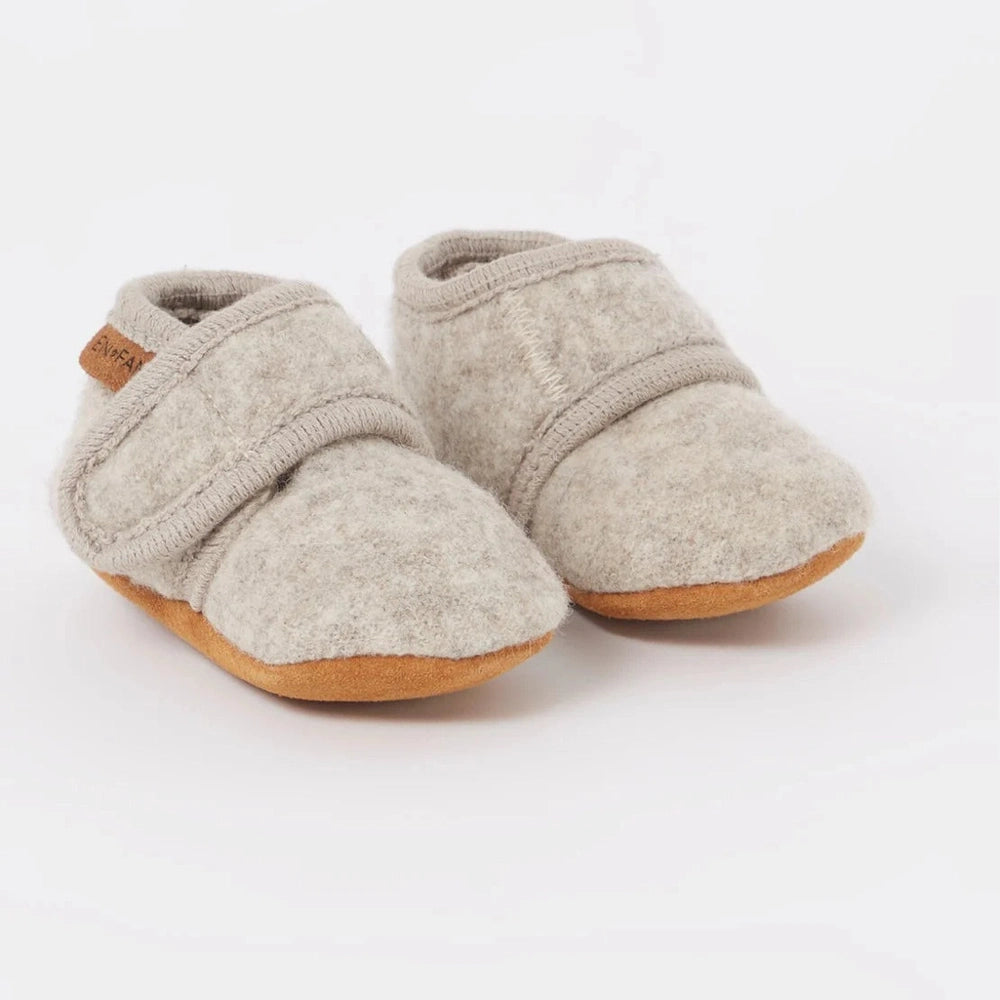 En Fant Wollen Slippers - Sand Melange