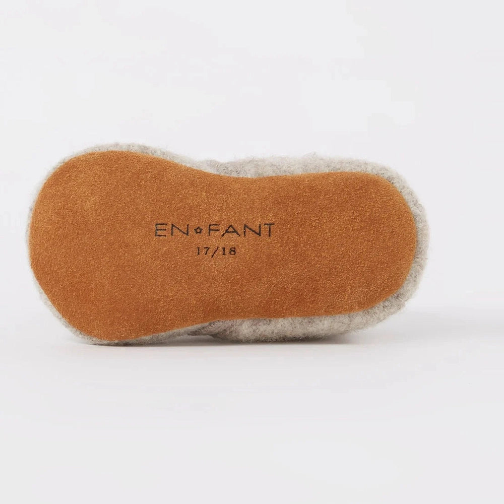 En Fant Wollen Slippers - Sand Melange