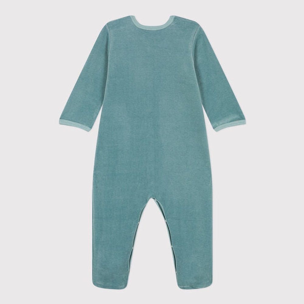 Velvet Baby Pajamas With Bear Print