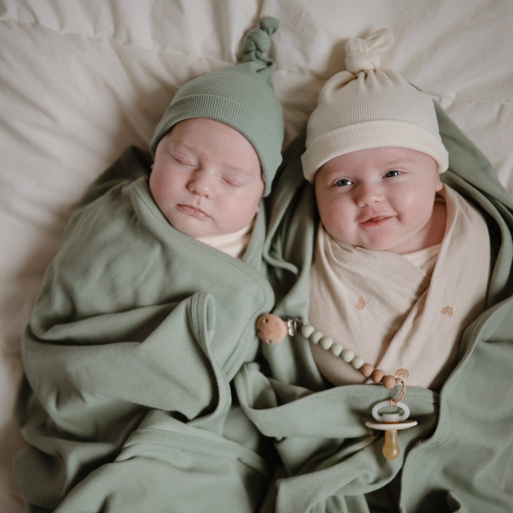 Bonnet bébé d'hiver Peeble Green 3-6 mois - Elodie Details