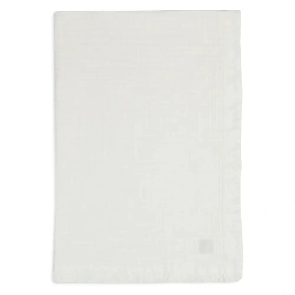 Muslin Fringe Deken Wieg 75x100cm - Ivory