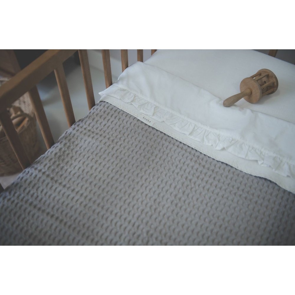 Koeka Babydecken Baumwollfleece Waffel Amsterdam - Clay