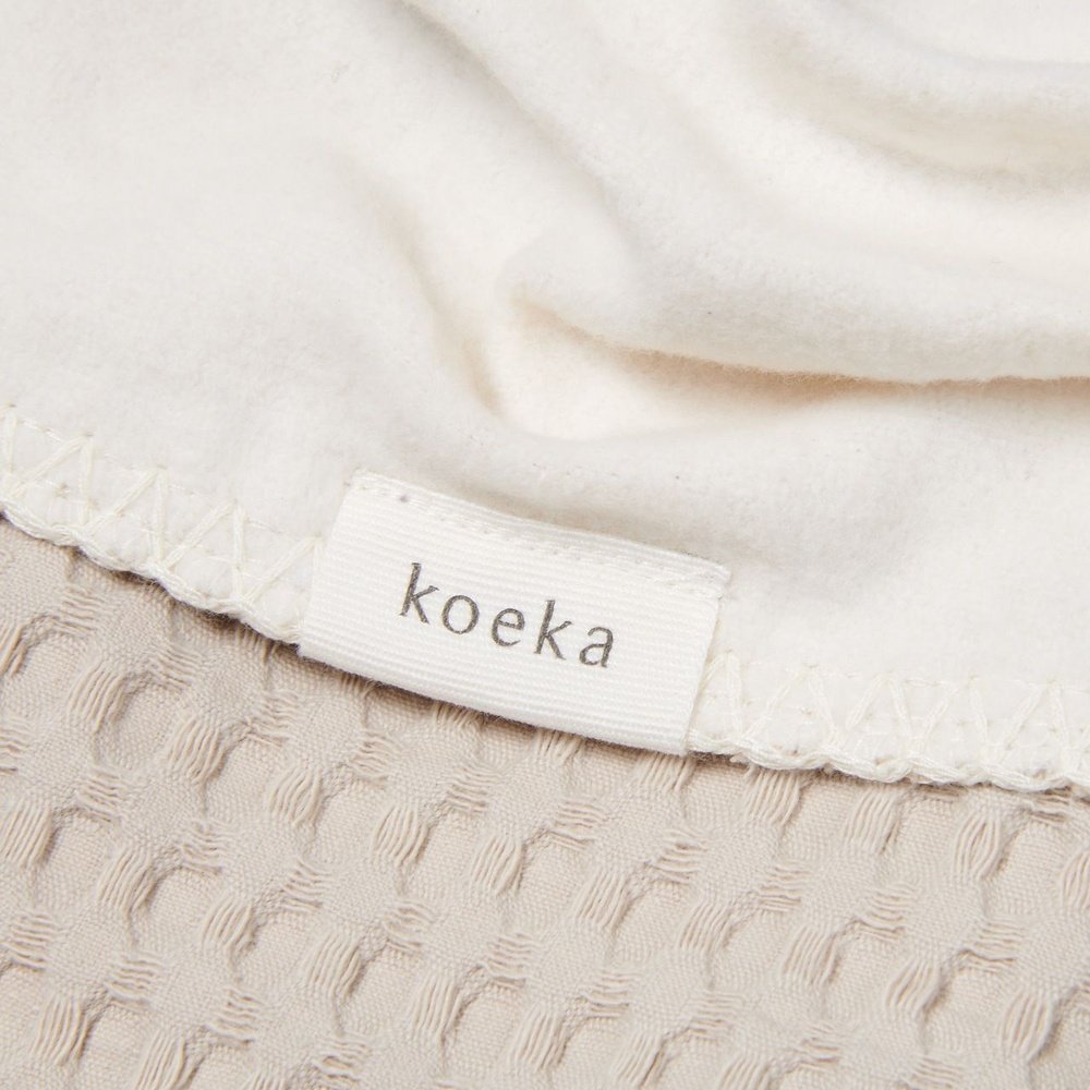 Ledikantdeken Cotton Fleece Wafel Amsterdam - Sand