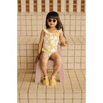 Liewood Kallie Bedrukt Badpak Voor Kinderen - Flower / Lemon Yellow