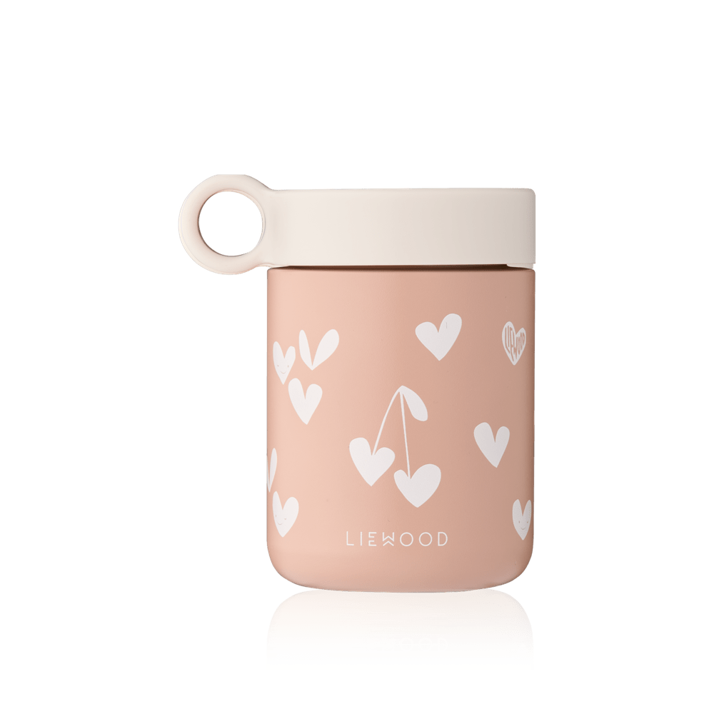 Liewood Kiani Bedrukte Food Jar / Bewaarpot / Thermos Voedselcontainer - Sweethearts / Pale Tuscany