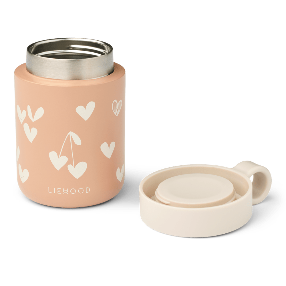 Liewood Kiani Bedrukte Food Jar / Bewaarpot / Thermos Voedselcontainer - Sweethearts / Pale Tuscany