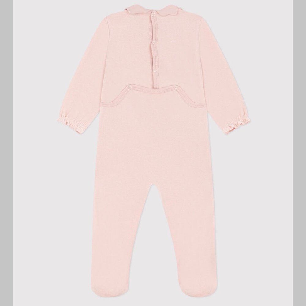 Petit Bateau | Effen Babypyjama Van Roze Velours